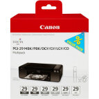 Canon 6 x tusz: MBK / PBK / DGY / GY / LGY / CO PGI29, PGI-29, 4868B018