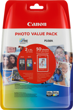 Canon tusz Black PG-540XL, PG540XL + Color CL-541XL, CL541XL + 50 arkuszy papieru, 5222B013