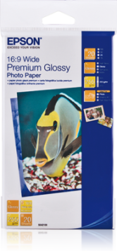 Epson C13S042109 Premium Glossy Photo Paper, 16:9, 255 g/m2, 20 arkuszy