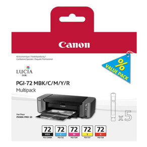 Canon 5 x tusz: MBK / C / M / Y / R PGI-72, PGI72, 6402B009
