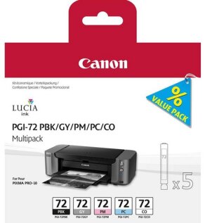 Canon 5 x tusz: PBK / GY / PM / PC / CO PGI-72, PGI72, 6403B007