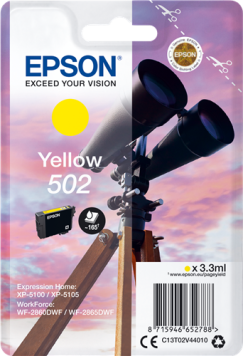 Epson tusz Yellow 502, C13T02V44010