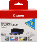 Canon 6 x tusz: CLI-551 CMYK + GY + PGI-550BK, 6496B005