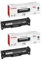 Canon 2 x toner Black 718, CRG-718, CRG718, 2662B005AA, 2662B017AA