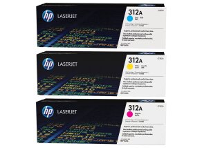 HP 3 x toner CMY (CF381A + CF382A + CF383A) 312A, CF440AM