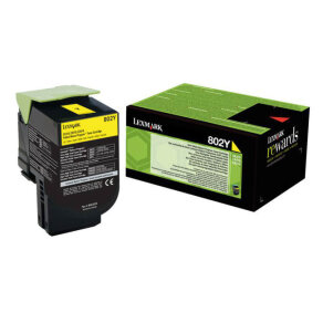 Lexmark toner Yellow 802YE, 80C20YE (return)