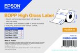 Epson etykiety BOPP wysoki połysk C33S045706 76 mm. x 127 mm. 1150 etykiet