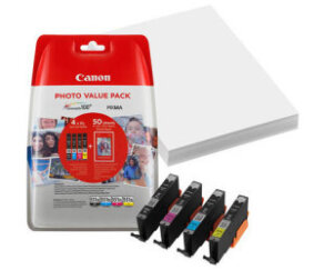 Canon 4 x tusz CMYK CLI-551XL, CLI551XL + 50 arkuszy papieru photo, 6443B006, 6508B006