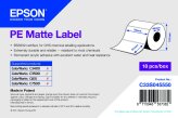 Epson etykiety PE matowe 7113413, dawny C33S045550 76 mm. x 51 mm. 535 etykiet