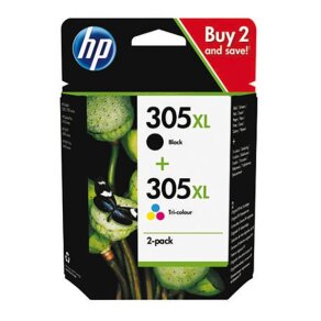 HP 2 x tusz: Black 305XL, 3YM62AE + Color 305XL, 3YM63AE, 6ZA94AE