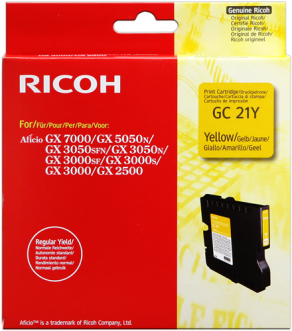 Ricoh żel Yellow GC-21Y, GC21Y, 405535