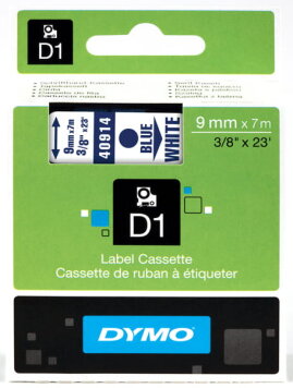 Dymo taśma D1 nielaminowana 40914, S0720690