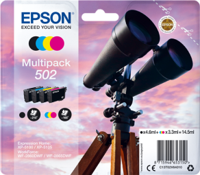 Epson 4 x tusz CMYK 502, C13T02V64010