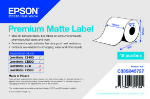 Epson etykiety matowe C33S045727 105 mm. x 35 m.