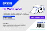 Epson etykiety PE matowe 7113422, dawny C33S045732 210 mm. x 297 mm. 184 etykiety