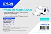 Epson etykiety matowe C33S045534 76 mm. x 51 mm. 650 etykiet