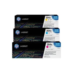 HP 3 x toner CMY 304A (CC531A, CC532A, CC533A) 304A, CF372AM