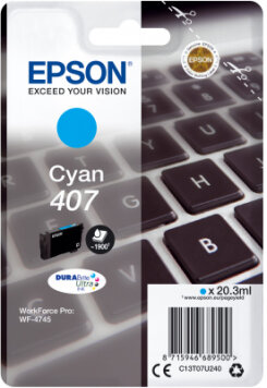 Epson tusz Cyan 407, C13T07U240 