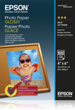 Epson C13S042549 Photo Paper Glossy 10x15, 200 g/m2, 500 arkuszy