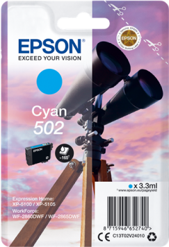 Epson tusz Cyan 502, C13T02V24010