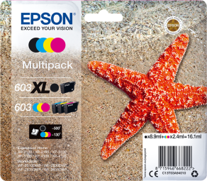 Epson 4 x tusz: Black 603XL + CMY 603, C13T03A94010