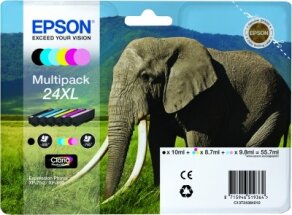 Epson 6 x tusz: CMYKLCLM 24XL, T2438, C13T24384011