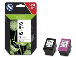 HP 2 x tusz: Black 62 C2P04AE + Color 62 C2P06AE, J3M80AE, N9J71AE