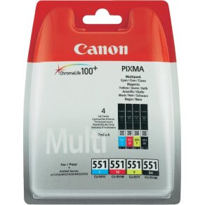 Canon 4 x tusz CMYK CLI-551, CLI551, 6509B009, 6509B008, 6509B015