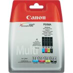 Canon 4 x tusz CMYK CLI-551, CLI551, 6509B009, 6509B008, 6509B015