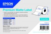 Epson etykiety matowe C33S045535 76 mm. x 127 mm. 265 etykiet 