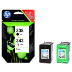 HP 2 x tusz: Black 338, C8765EE + Color 343, C8766EE, SD449EE