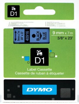 Dymo taśma D1 nielaminowana 40916, S0720710