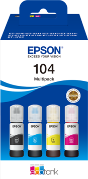 Epson 4 x tusz CMYK 104 (C13T00P140, C13T00P240, C13T00P340, C13T00P440) C13T00P640